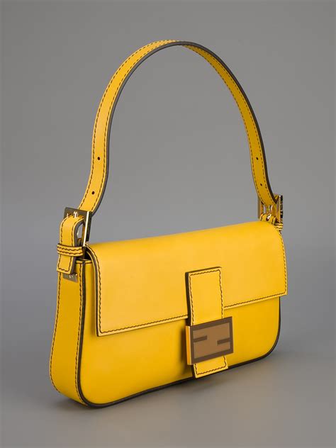 yellow fendi handbag|Fendi baguette yellow.